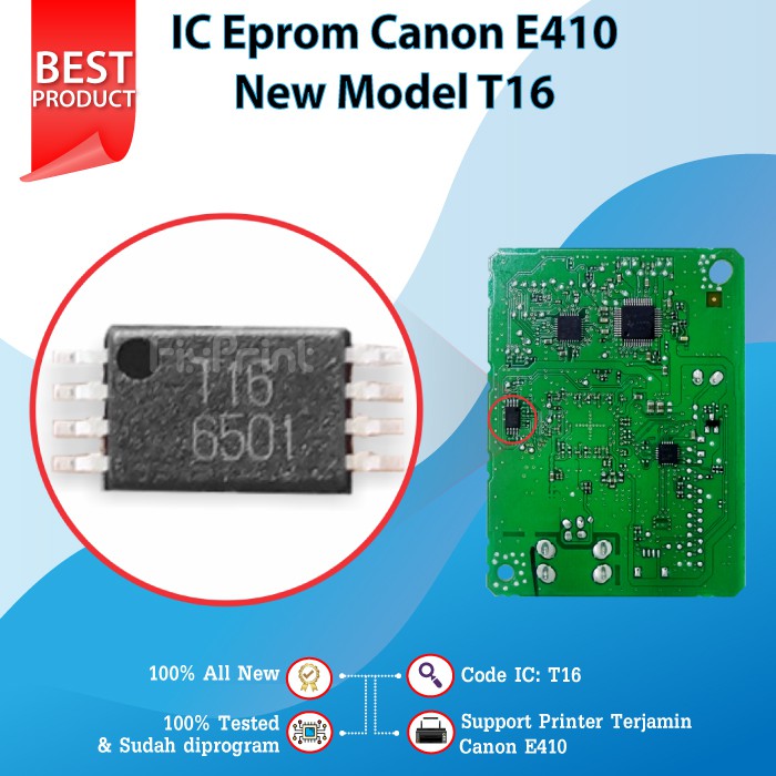 IC Eprom Canon E410 New Model T16  IC Eeprom Reset Counter Canon E410