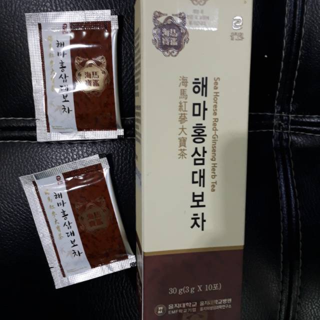 

Sea Horse Ginseng Tea. Isi 10 sachet