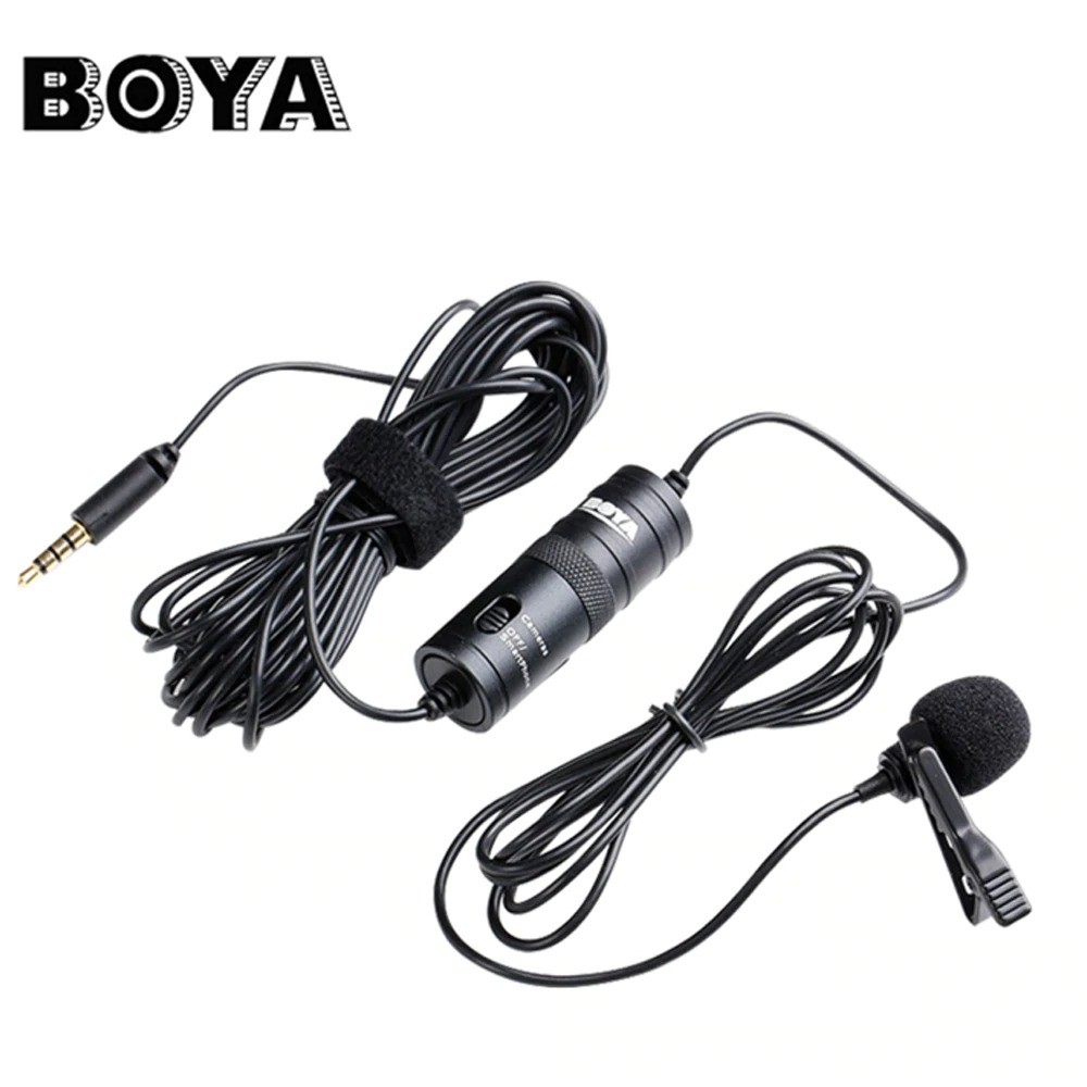 Mic Jepit Boya BY M1 Ori Omnidirectional Mic Clip On for Smartphone DSLR