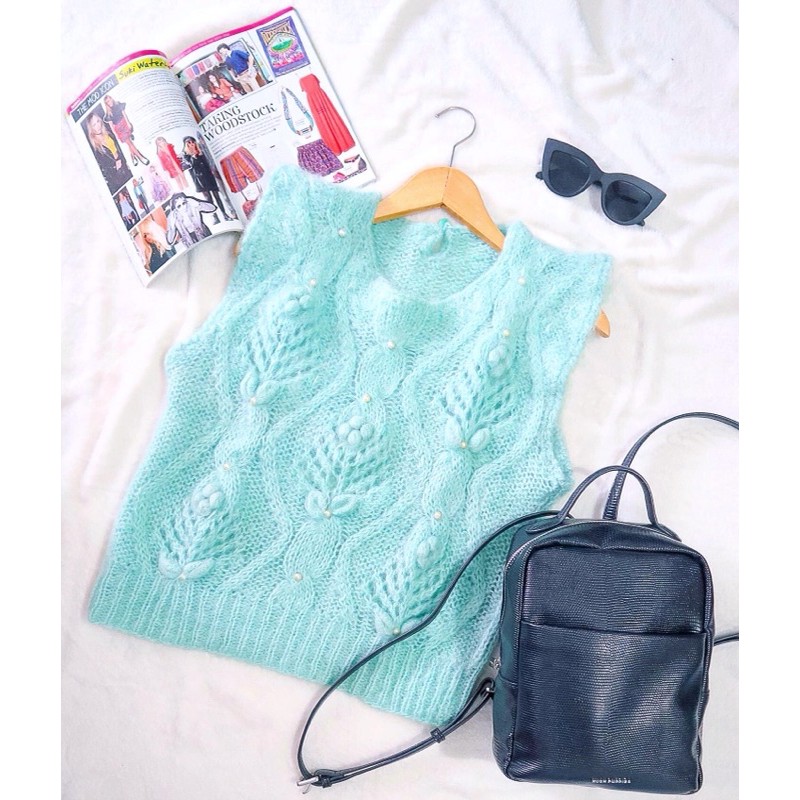 Vest Rajut Wool Mint