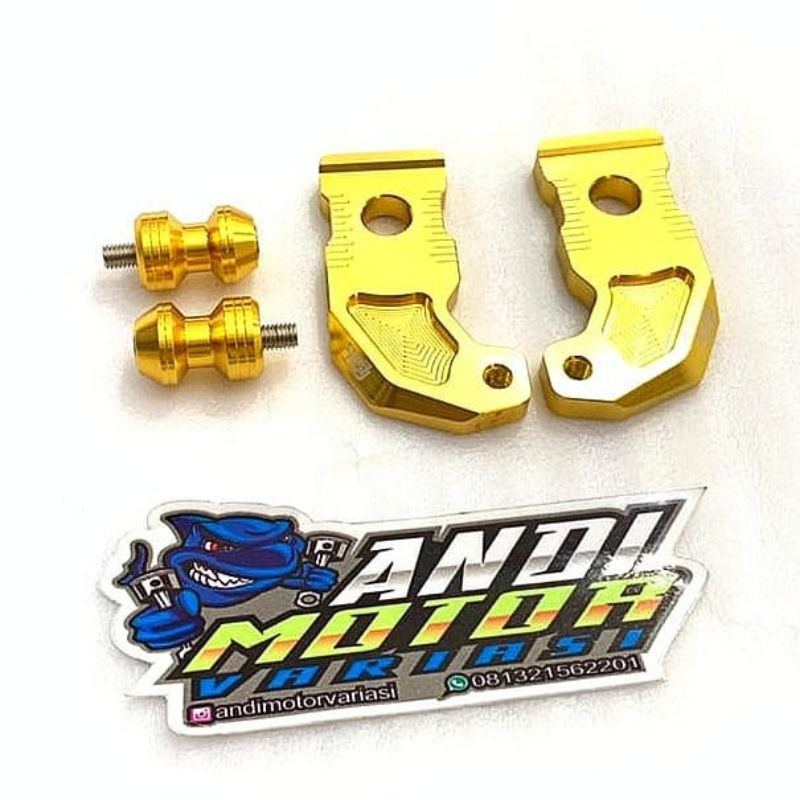 Setelan Stelan Rantai + Jalu Paddock Pedok R15 MT 15 Vixion R MT15 Fast Bikes Gold Emas