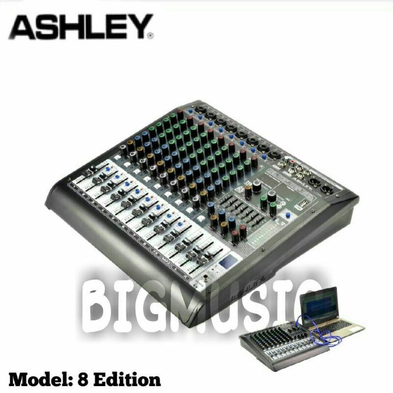 Mixer Ashley 8 Edition Original 8 Channel Bluetooth - USB Interface