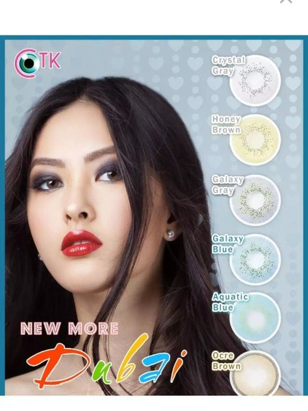 SOFTLENS MINUS DAN NORMAL NEW MORE DUBAI PASTEL GREEN 14.5mm (0.00 sd -6.00) GRATIS TEMPAT SOFLEN