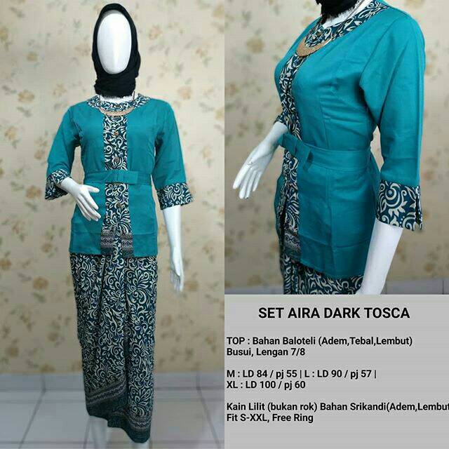 Sale  Set Aira / Kebaya Pramugari / Kebaya Batik / Kutubaru