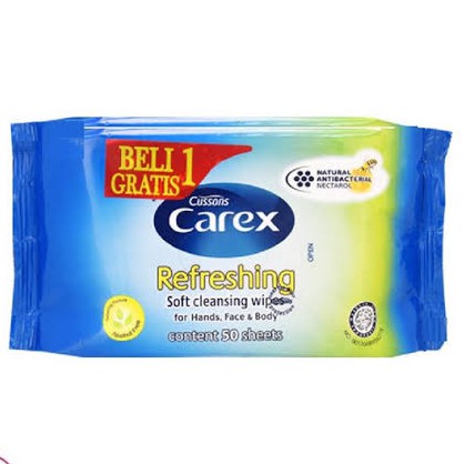 Cussons CAREX WIPES Refreshing 50's