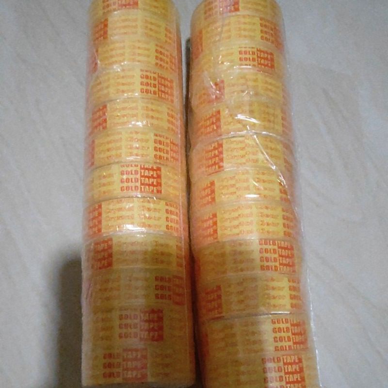 

isolasi solasi selotip kecil gold tape crystal clear bening satuan