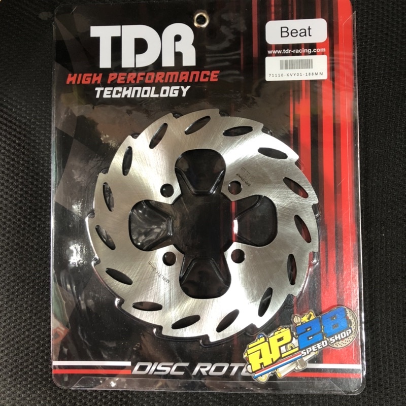 DISC CAKRAM DEPAN BEAT VARIO SCOOPY SPACY GENIO ORIGINAL TDR UKURAN STANDAR / PIRINGAN CAKRAM DEPAN TDR ORIGINAL TEBAL 3 MM  LEBAR UKURAN 190 MM