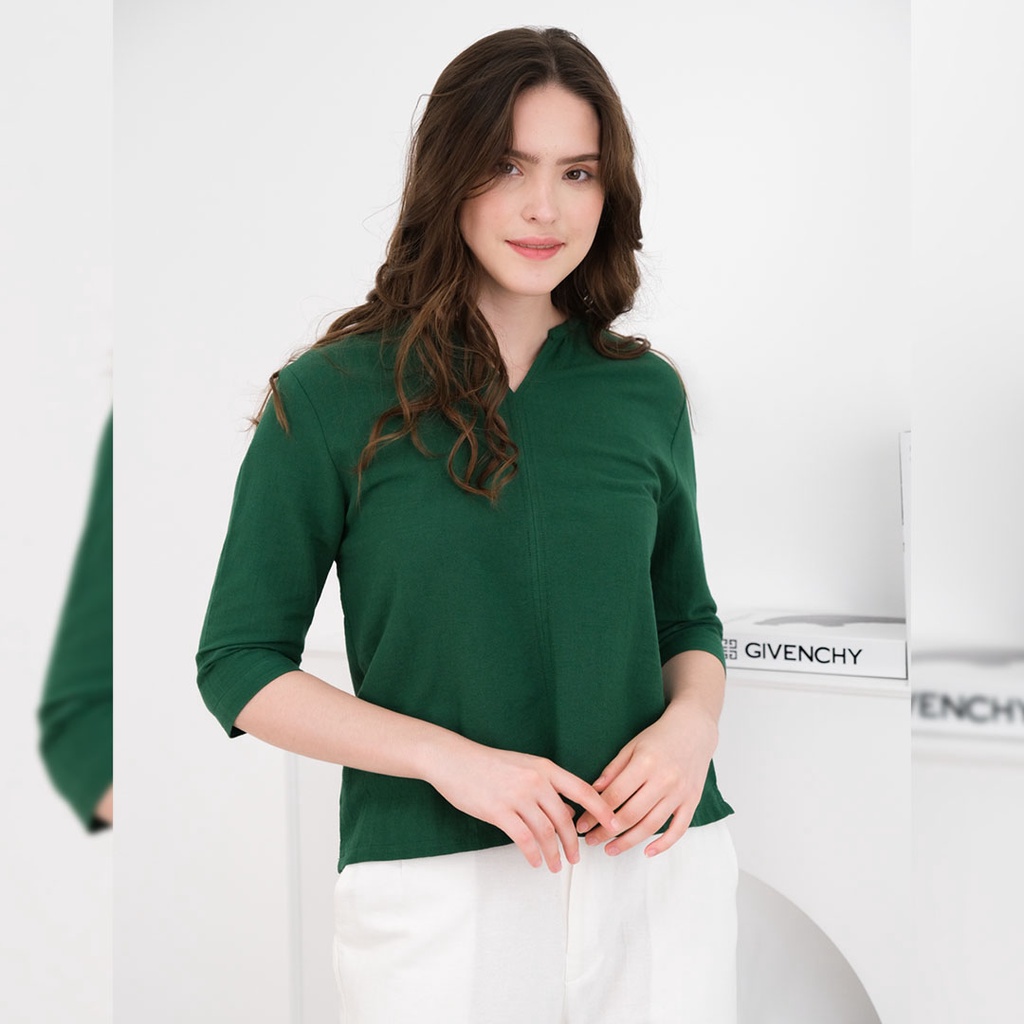 Beatrice Clothing Viren Blouse - Blouse Wanita-Emerald