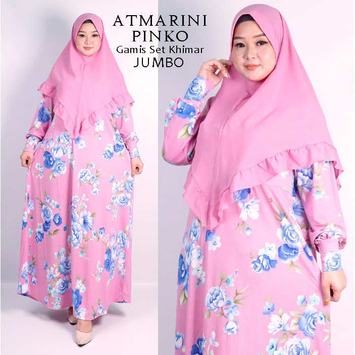 BIGCLO - (COD) LD 120-130cm Baju Gamis Jumbo Wanita Muslim Muslimah Big Size Dress Busui Lengan Panjang Lebaran