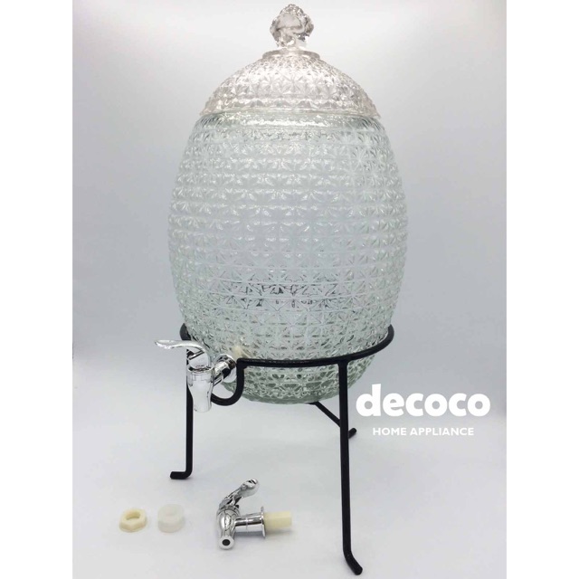 Ruby Dispenser Pesta Hajatan Hotel Resto Cafe Air Teh Kopi Galon Nanas Nenas 10Lt + Rak Kaca Crystal