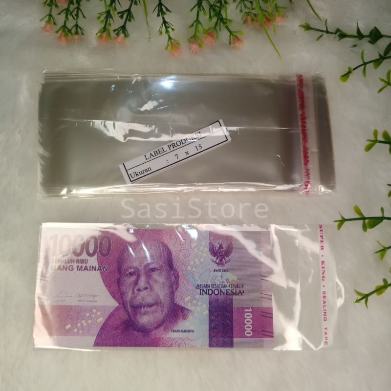 

plastik opp lem kreasi uang mainan