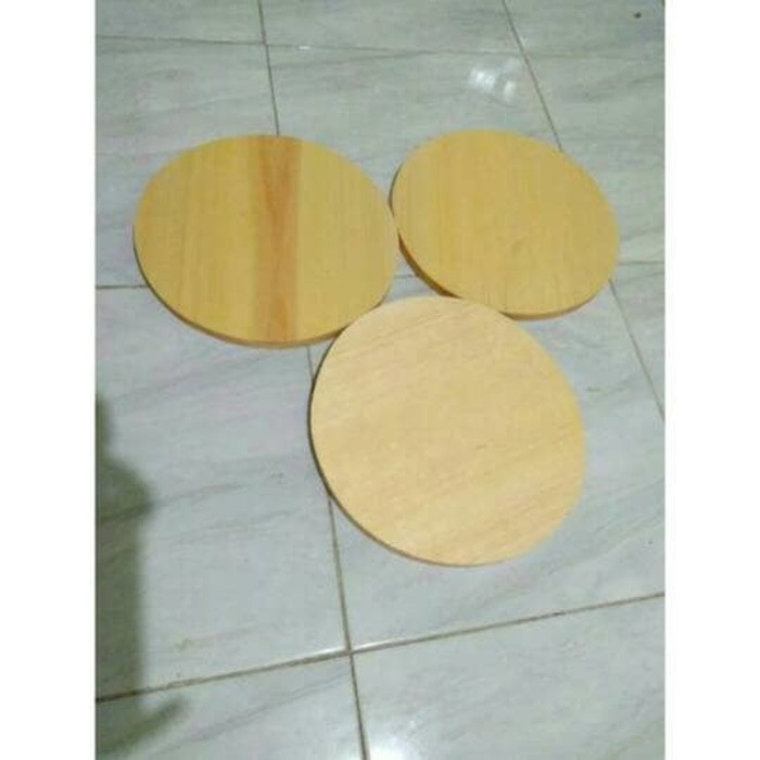 Talenan Kayu Pinus Bulat Diameter 25 cm / Wooden Cutting Board / Talenan Pizza Bulat D25cm