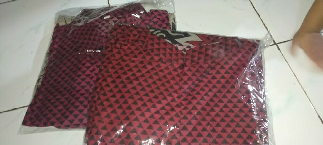 Batik Couple Keluarga Sania Ruffle Ori Ndoro Jowi Dnt Motif Bara Api