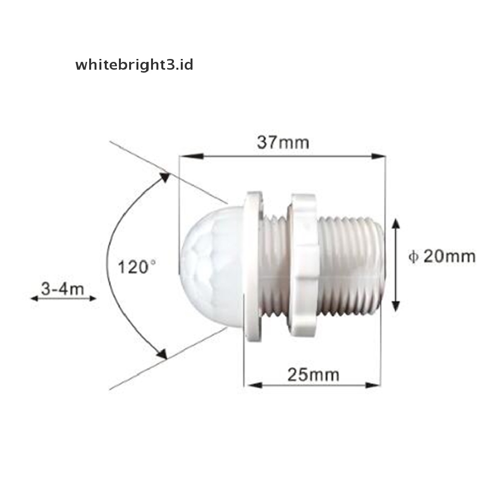 (whitebright3.id) Lampu Malam Led Dengan Sensor Gerak Infrared Untuk Rumah / indoor / outdoor