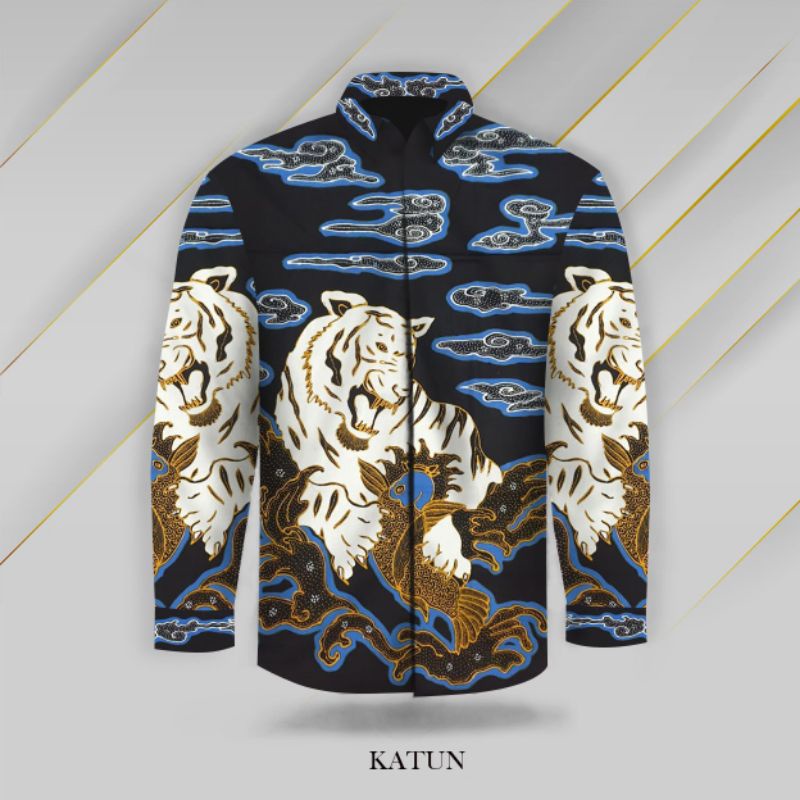 kain batik tulis bahan katun motif harimau batik tulis pria bahan katun