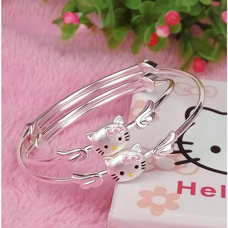 Gelang Bahan Stainless Steel Warna Silver Untuk Anak