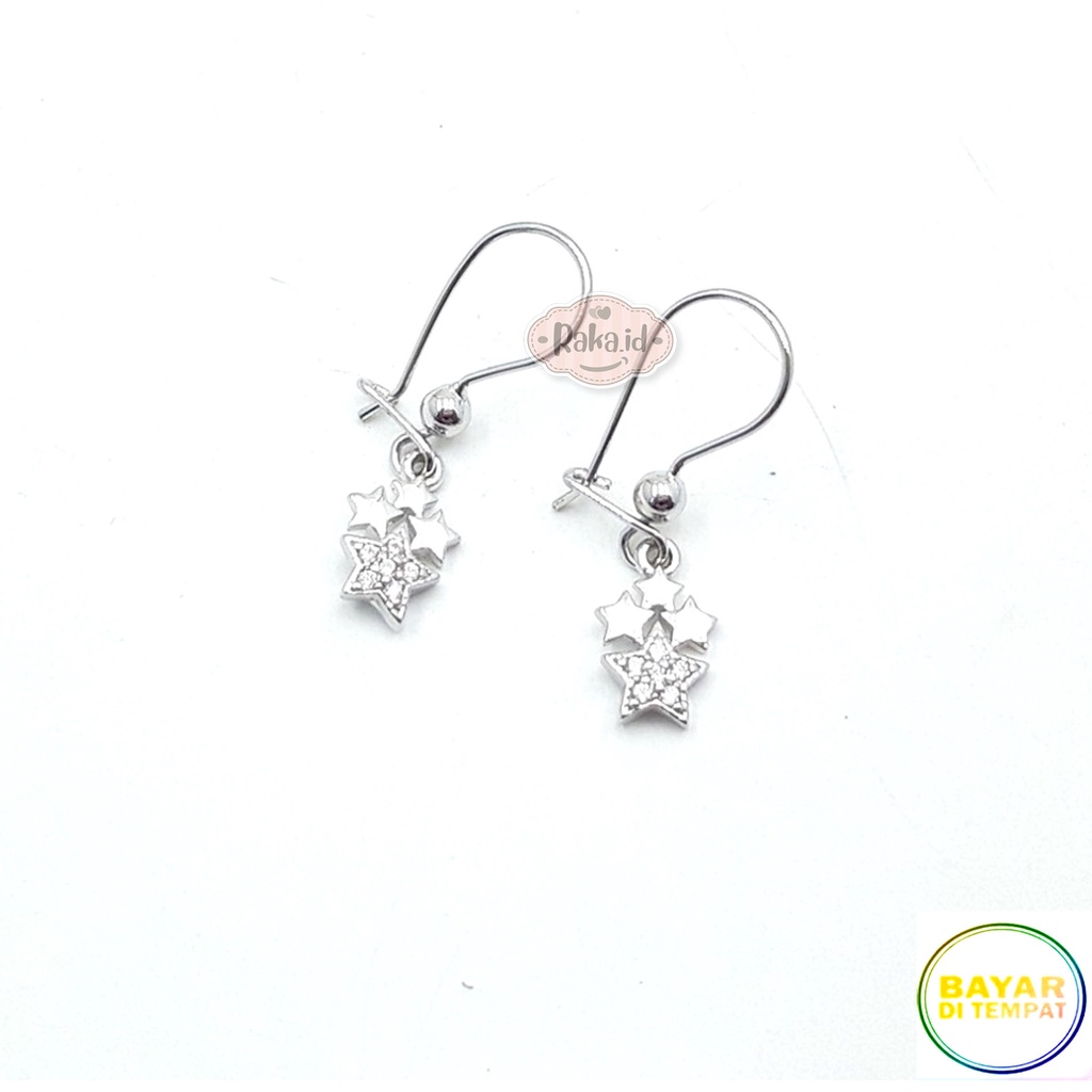 Anting Clip / Klip Motif 4 Bintang Perhiasan Aksesoris Wanita 1169