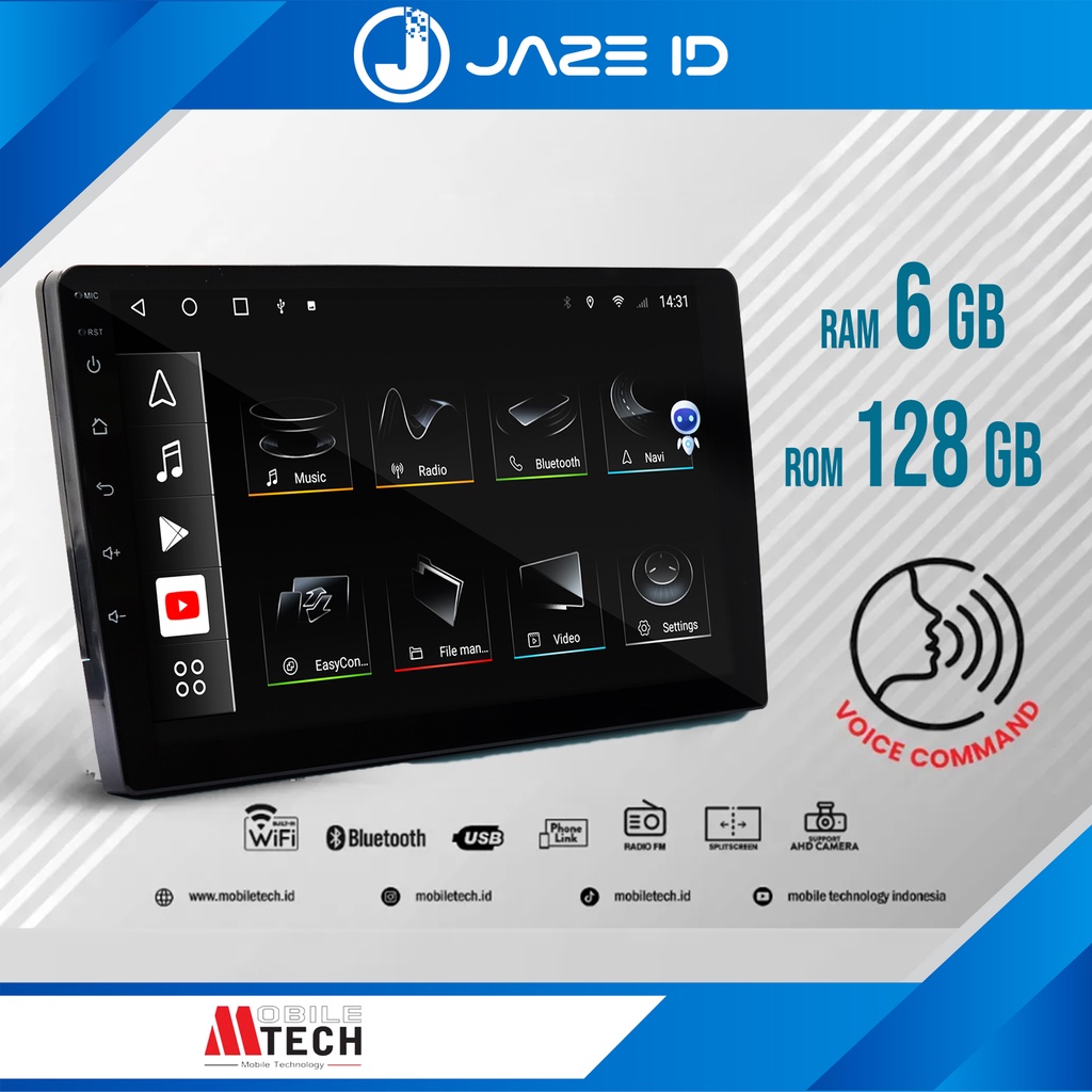 MTECH Android Head Unit 6Gb 9inch 10inch Universal Voice Command