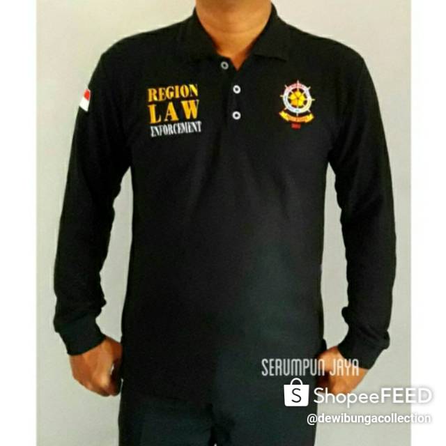 KAOS SATPOL PP LENGAN PANJANG - KAOS KERAH SATPOL PP LENGAN PANJANG - POLO SATPOL PP HITAM