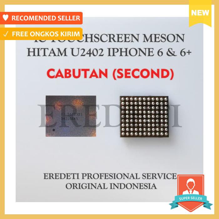 ic touchscreen iphone 6 & 6 plus u2402 meson hitam second kd 002816