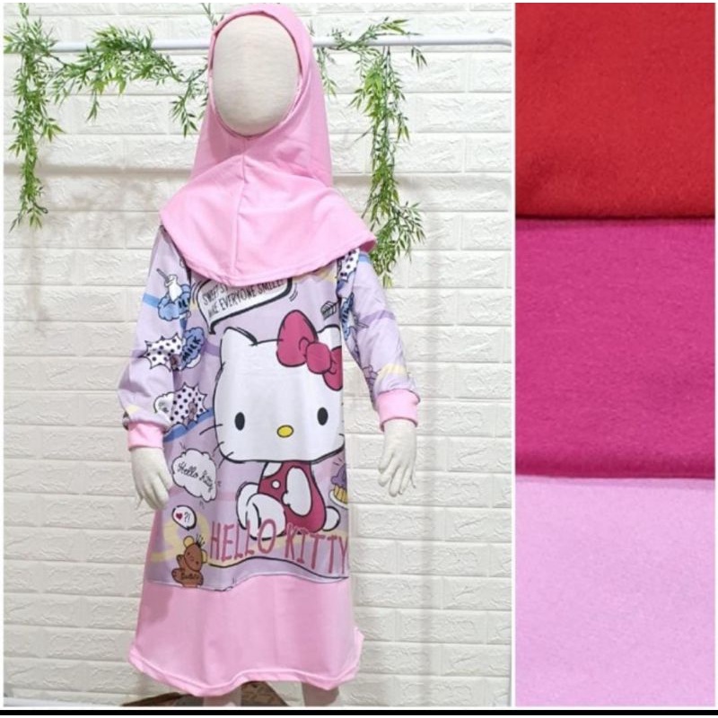 BAJU MUSLIM GAMIS ANAK DEDINA BABY TERRY RANDOM MOTIF DAN WARNA 16/20