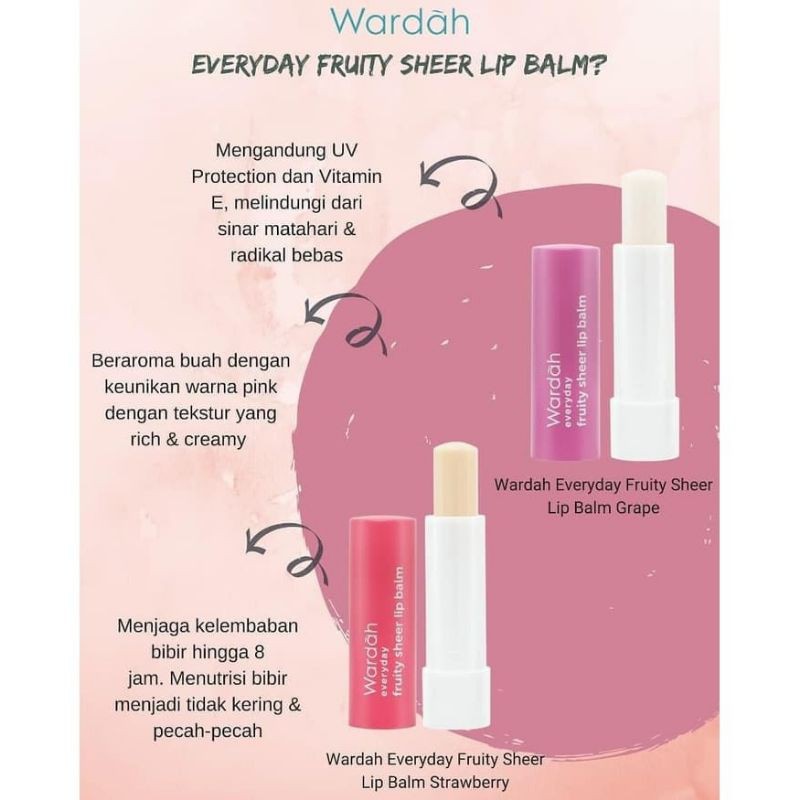 Promo Wardah Lip balm fruity sheer