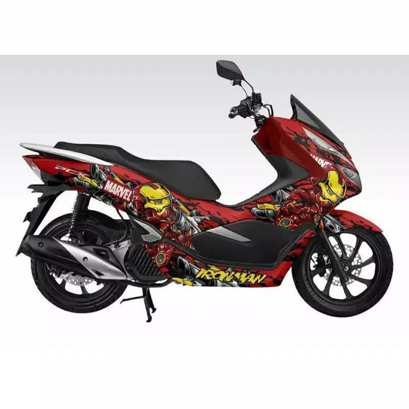 Decal motor pcx 150 full body motif ironman Striping pcx 150 full variasi Sticker motor pcx