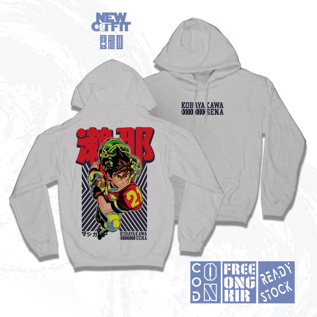 Hoodie SENA KOBAYAKAWA EYESHIELD 21 DEIMON DEVIL BATS Sweater Hodie Anime Jepang Manga Terbaru Murah