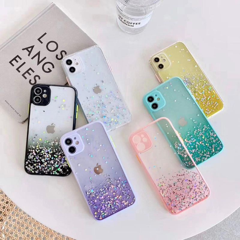 Case Glitter Samsung A04E A24 A34 A54 A14 A04 A13 - A3S A15 A78 A58 - C55 C30 C20 C2 C12 C15 - A1 A2 - Y02 Y12 Y15 Y16 Y17 Y20 Y91C V27 PRO V27E - Smart 7 5