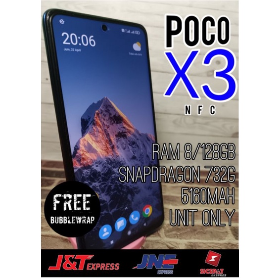 POCO X3 NFC RAM 8/128GB SECOND BEKAS