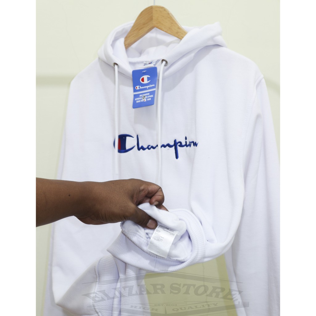 JAKET HOODIE CHAMPION PUTIH