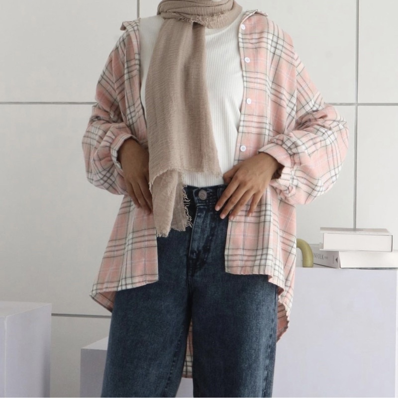 OCHIC FLANEL PASTEL OVERSIZE