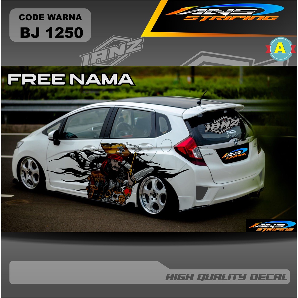 VARIASI STIKER DECAL MOBIL JAZZ / DECAL STIKER HONDA BRIO / STIKER DECAL AGYA AYLA MOBILIO