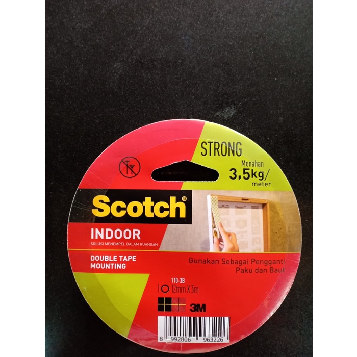 

Sale Scotch Double Tape Mounting 12Mmx3M 110-3B / Scotch Double Tape Foam Gilaa!!!
