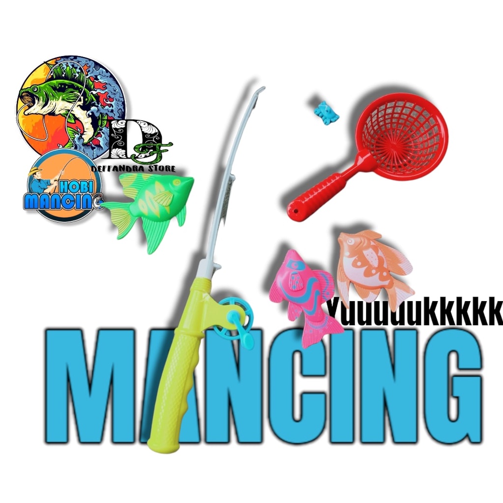 Set Mainan Pancingan Anak - Alat Mancing Mainan Pancingan Anak /Pancingan Ikan Magnet