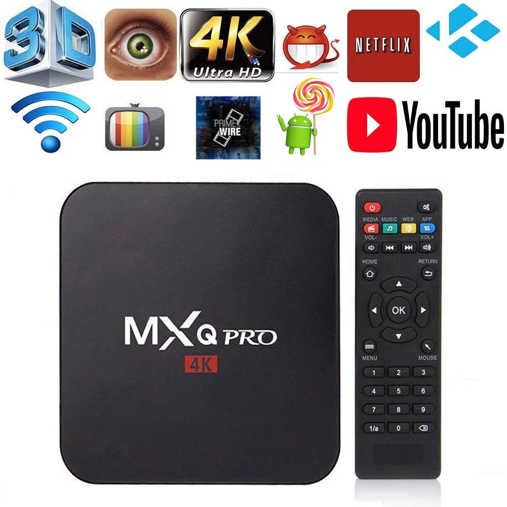MXQpro-4K Media Player 1GB 8GB Quad Core Smart Android TV box 7.1 TV BOX Selectable G10 Voice Input