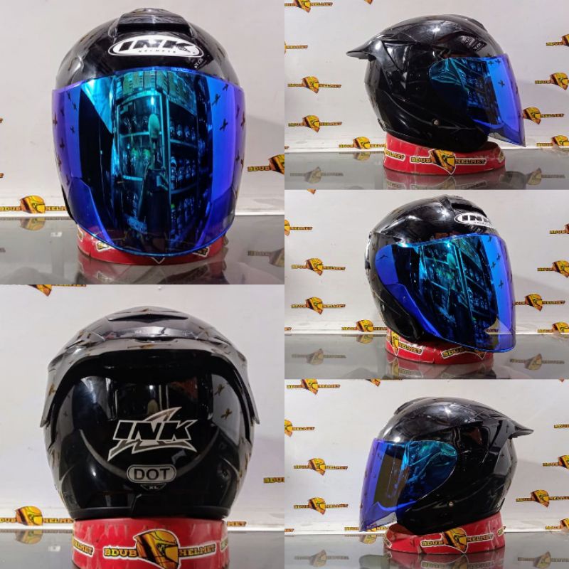 HELM INK DYNAMIC SOLID GREY DOFF/PAKET GANTENG 100% ORIGINAL SNI-DOT-BLACK GS/VENOM/BLUE