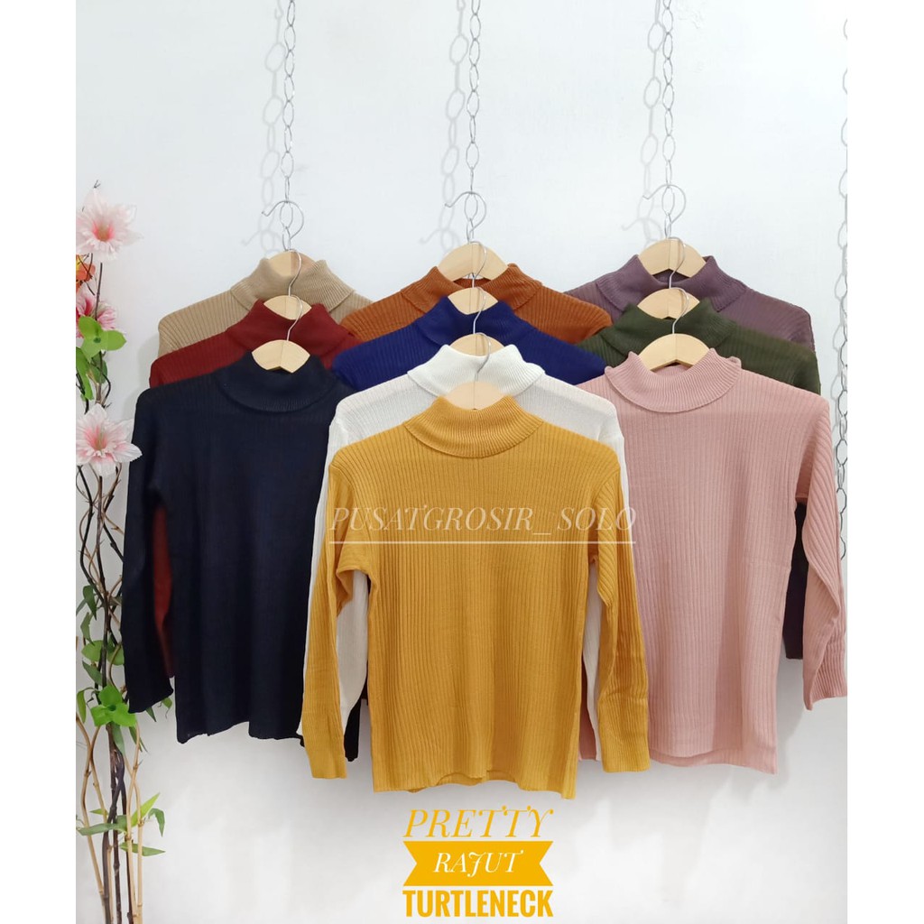 CUCI GUDANG!! PRETTY RAJUT TURTLENECK  / DAISY SALUR TURTLENECK / RAISA TURTLENECK/ KNITWEAR KNITE KNITED