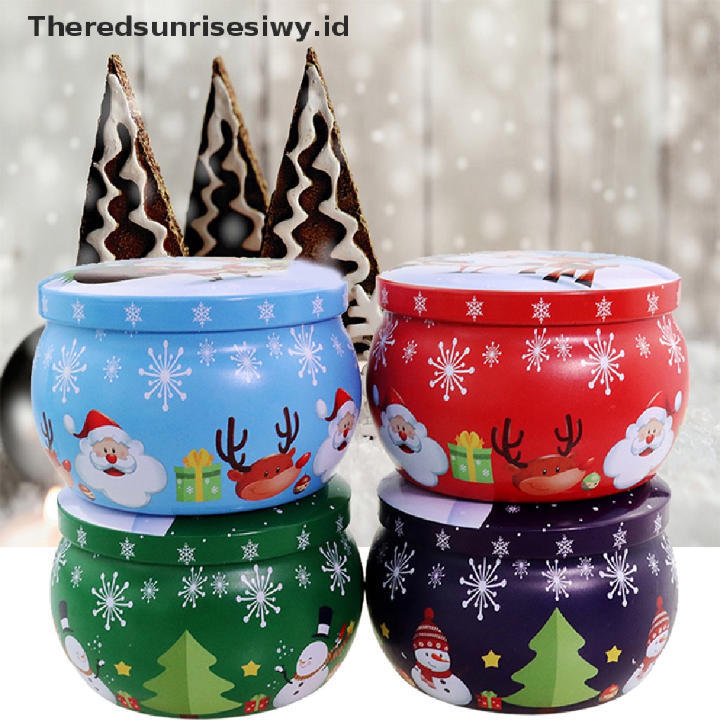 # Alat Rumah Tangga # Toples Permen Mini Bentuk Bulat Bahan Timah Untuk Natal