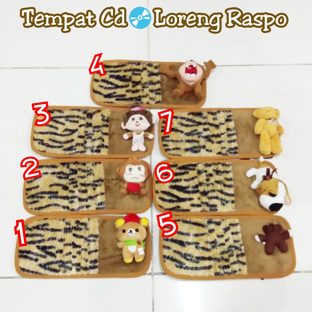 Cover CD Mobil - Tempat penyimpanan compact disk CD Organizer Motif Loreng Raspo