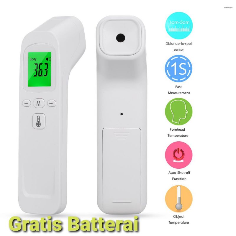 Termometer Dahi Digital Infrared Non-Contact Presisi Tinggi Dengan Alarm