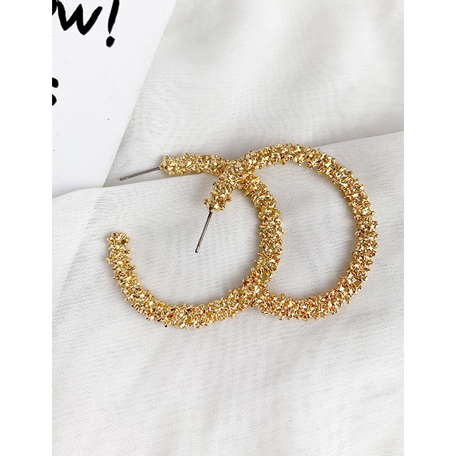 LRC Anting Tusuk Fashion Alloy Round Earrings F72360