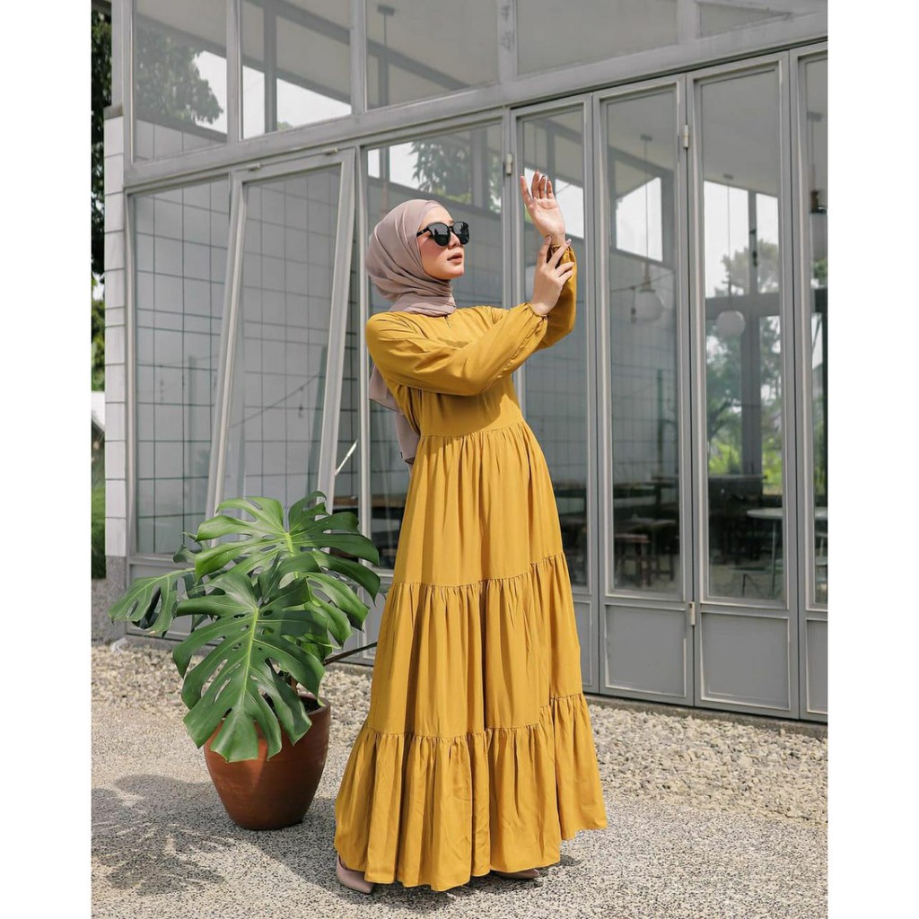 Lula Dress / Gamis Polos / Gamis Susun / Gamis Lilac / Dress Muslim / Gamis Terbaru / Gamis Muslim