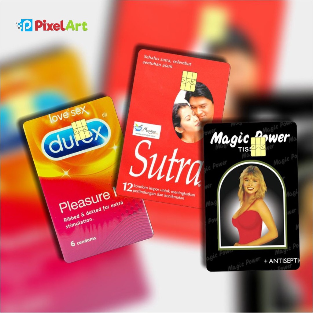 

STICKER PELINDUNG KARTU SKIN CARD ATM SIM KTP E-MONEY STIKER MOTIF DUREX SUTRA LEM KUAT ANTI GORES
