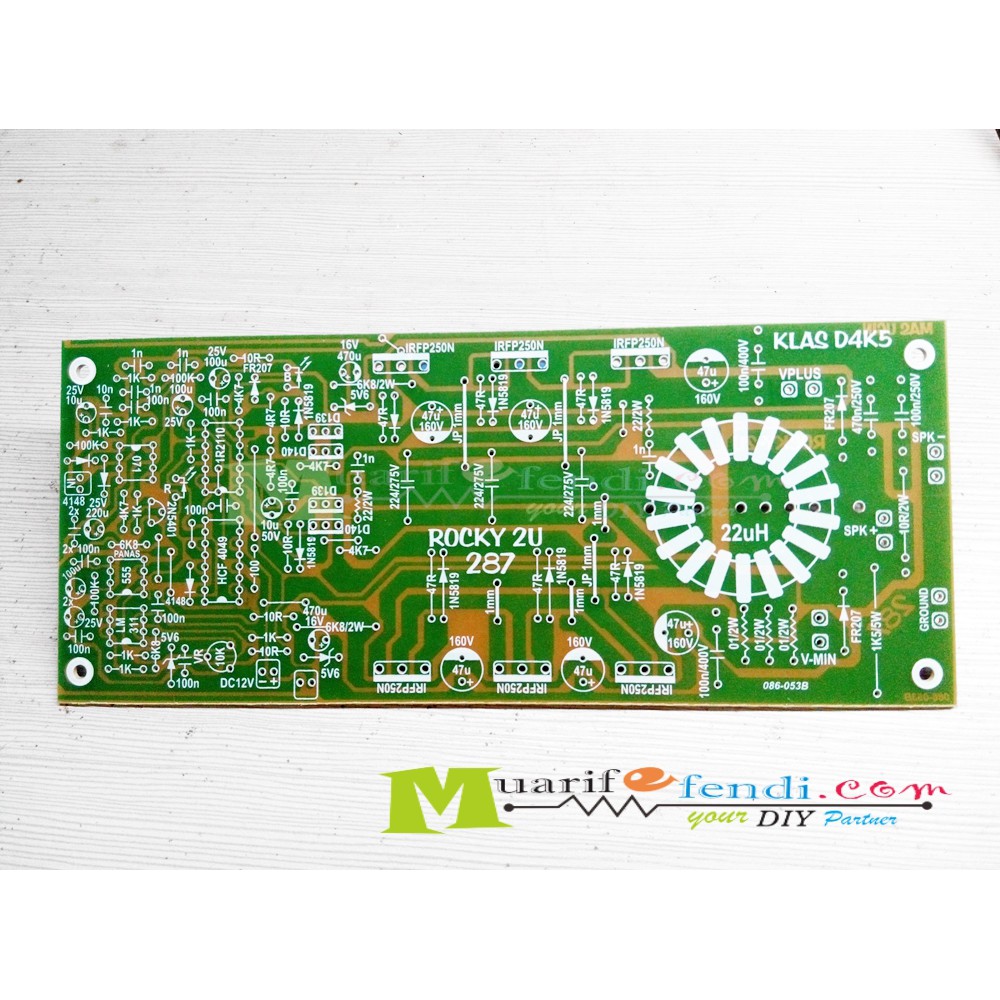 PCB Power Amplifier Class D D4K5 4K5 V1 ROCKY HS 2U 287