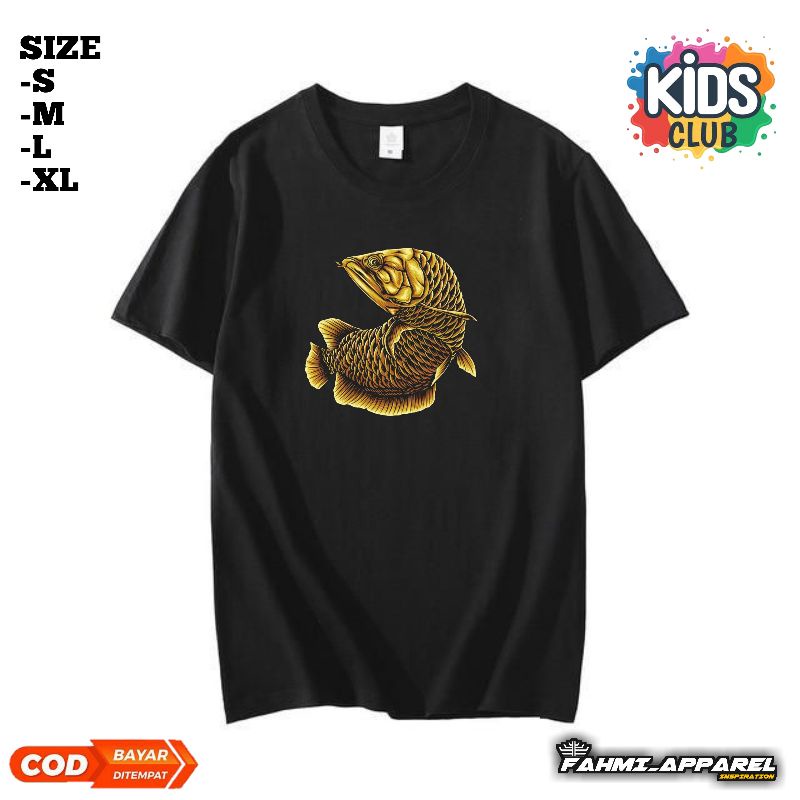 baju kaos anak ikan arwana / kaos anak / baju anak -Pria Wanita s,m,l,xl