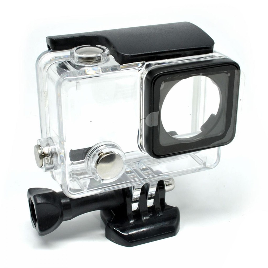 Dazzne Waterproof Flat Button Housing Case For GoPro Hero 4 - DZ-307