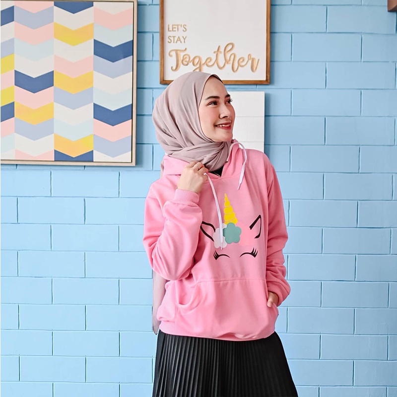 Lilipop.id Sweater Hoodie Wanita Unicorn Jumper