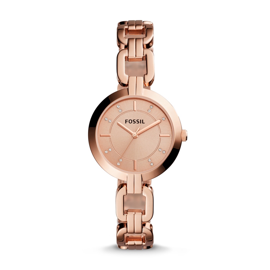 Fossil Kerrigan Rose Gold Stainless Steel Jam Wanita - BQ3206