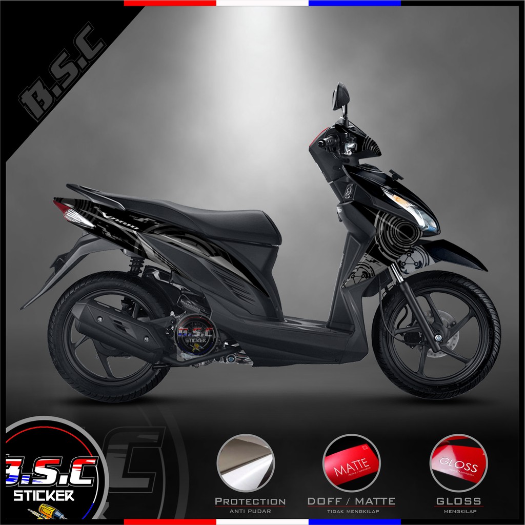 Jual Sticker Motor Stiker Decal FULL BODY Vario 110 ESP Vario Remot Motif Techno Black Indonesia Shopee Indonesia